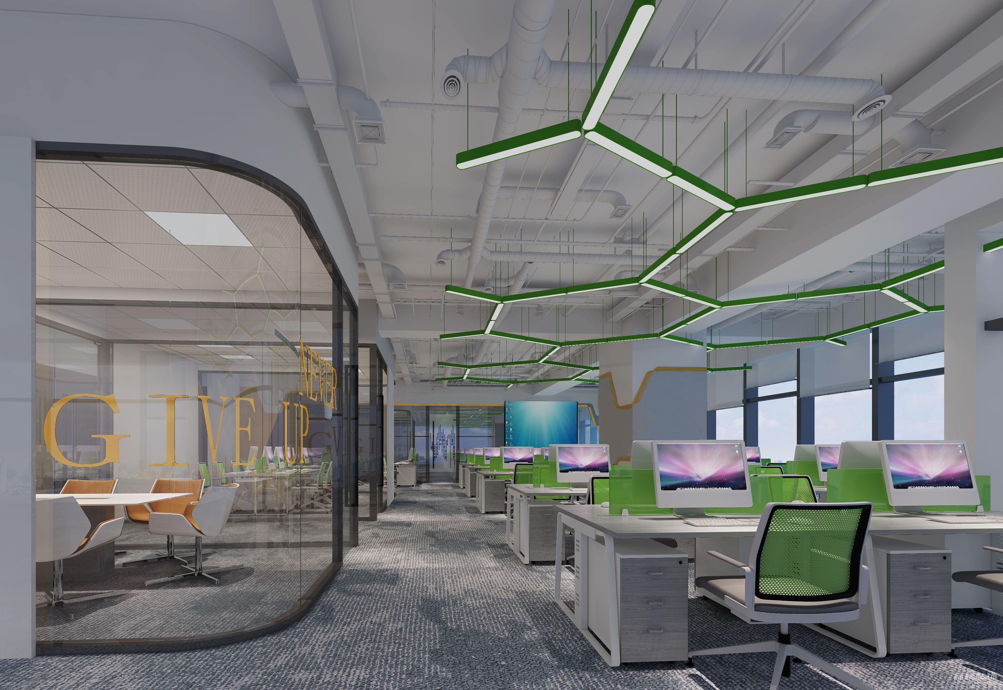 中小型辦公室怎么樣合理利用點(diǎn),線,面等來做突出體現(xiàn)呢